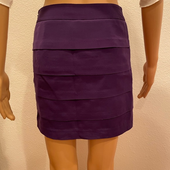 LOFT 5-Tiered Purple Petite Skirt - Picture 3 of 7